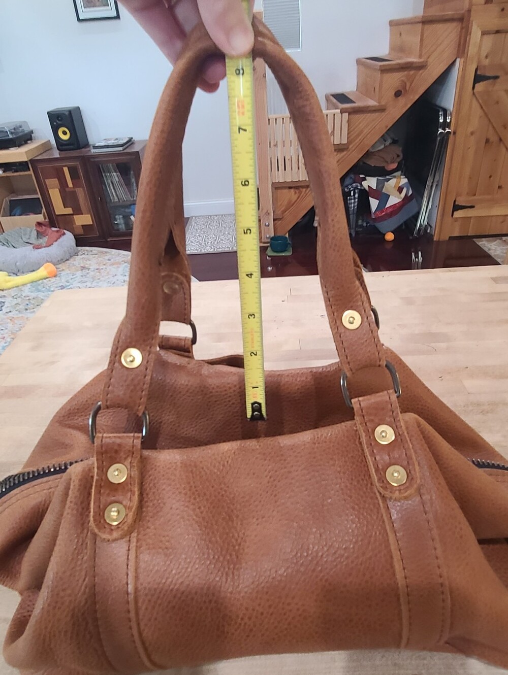 NWT Go Forth Goods Eleanor Satchel Bag In Honey - Picture 11 of 16